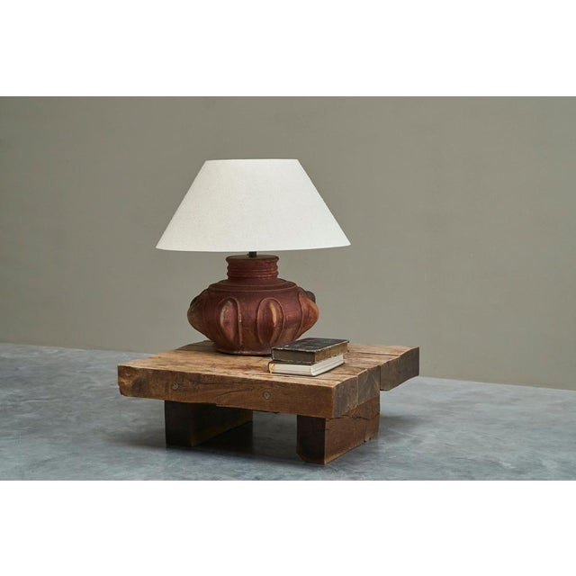 Monumental wabi sabi style studio pottery table lamp a monumental studio pottery table lamp. Europe, 1970s - 1980s. this...