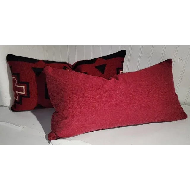 Early 20th Century Early 20th Century Hand Woven Weaving Pillows -Pair For Sale - Image 5 of 5