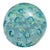 Large Blown Glass Controlled Bubble Paperweight in Aqua For Sale