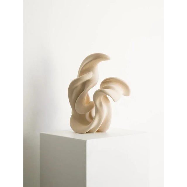 Unglazed Ceramic Ethereal Sculpture in Stoneware Clay by Aleksandra Krasnopolska For Sale - Image 6 of 7