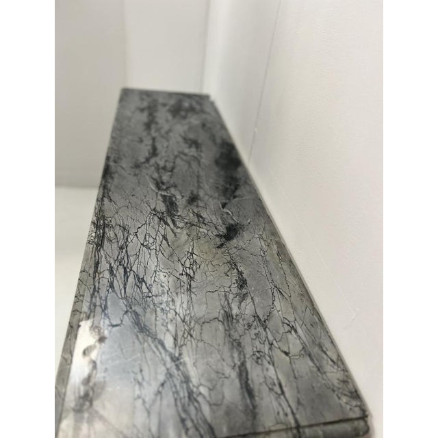 Napoleon III Fireplace in Blue Turquin Marble, 1800s For Sale - Image 9 of 18
