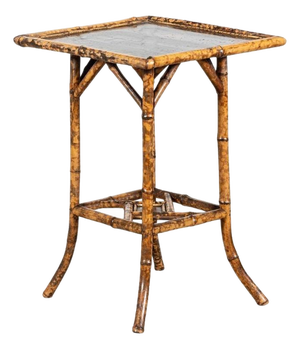 English Lacquered Bamboo Side Table, 1880s