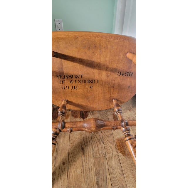 Solid Rock Maple Colonial Revival Captains Chairs by Vermont of Winooski! Sturdy, classic New England craftsmanship....