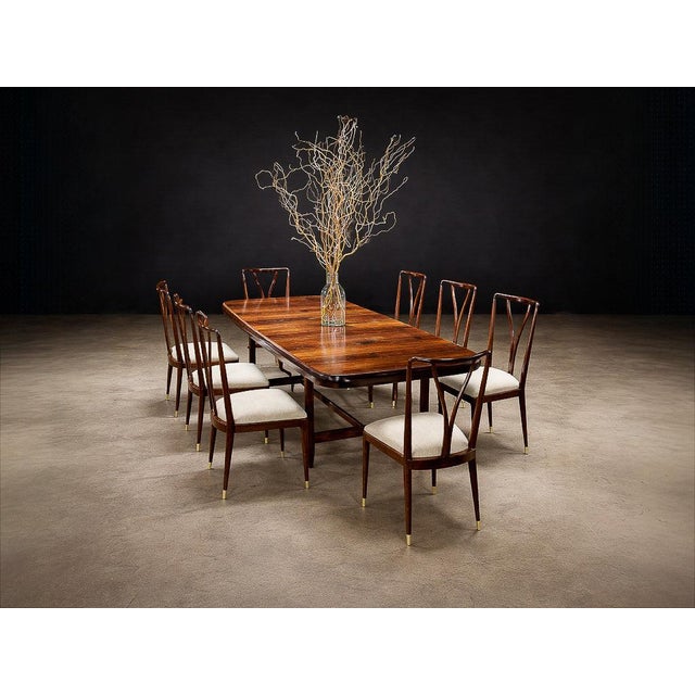 White Set of Eight Sculptural Dining Chairs in Rosewood by Giuseppe Scapinelli, Brazil, C. 1950s For Sale - Image 8 of 15