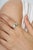 Classic Oval Emerald Diamond Statement Band Ring in Sterling Silver, Size 7 For Sale - Image 10 of 13
