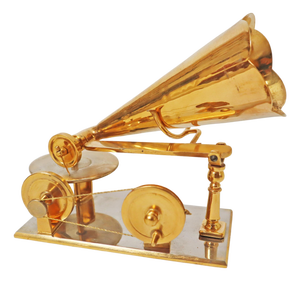 Handcrafted Golden First Gramophone by Emil Berliner, Germany, 1887