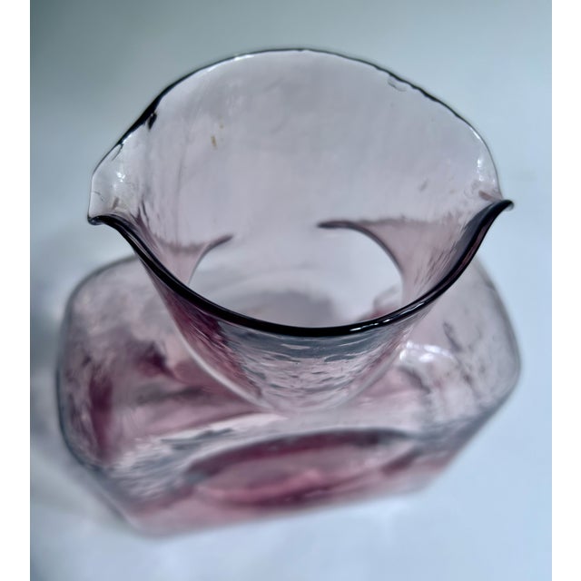 1950s Blenko Orchid Double Spout Water Bottle For Sale In New York - Image 6 of 17