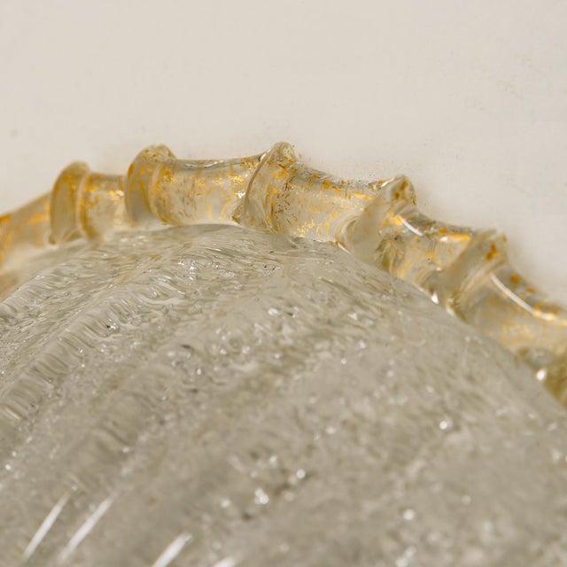 Flush Mount in Pink Salmon and Clear Murano Glass from Barovier & Toso, Italy For Sale - Image 9 of 13