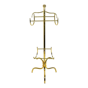 Mid-Century Modern Brass Gentleman's Butler Valet Stand, Circa 1960s–1970s