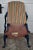 Blue Hickory Chair High Back Armchairs Vintage Hollywood Regency Striped Accent Pair For Sale - Image 8 of 11