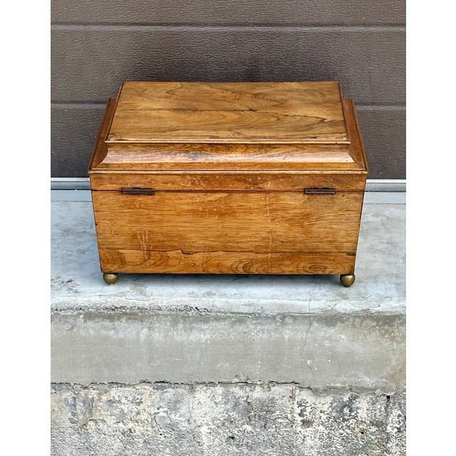 Large English Regency Sarcophagus Shaped Rosewood Tea Caddy, Circa 1830 For Sale - Image 11 of 14