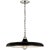 Thomas O'Brien for Visual Comfort Signature Piatto Medium Pendant in Polished Nickel with Aged Iron Shade For Sale