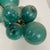 This striking cluster of vintage Italian alabaster grapes features beautifully hand-carved green, aqua blue stone grapes...