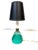 Modern Mid 20th Century Archimede Seguso Murano Ribbed Emerald Green Glass Lamp Applied Crystal Collar For Sale - Image 3 of 16
