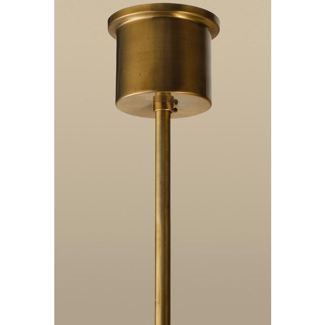 Swedish Brass Chandelier attributed to Fagerhults, 1960s For Sale - Image 9 of 10