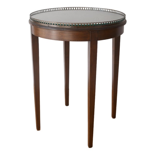 French Louis XVI Style Bouillotte Round Side Table For Sale