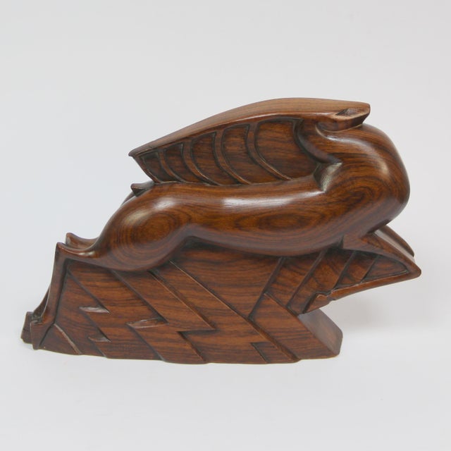 Jacques Adnet, Sculpture of a Gazelle, 1920s, Wood For Sale - Image 4 of 9