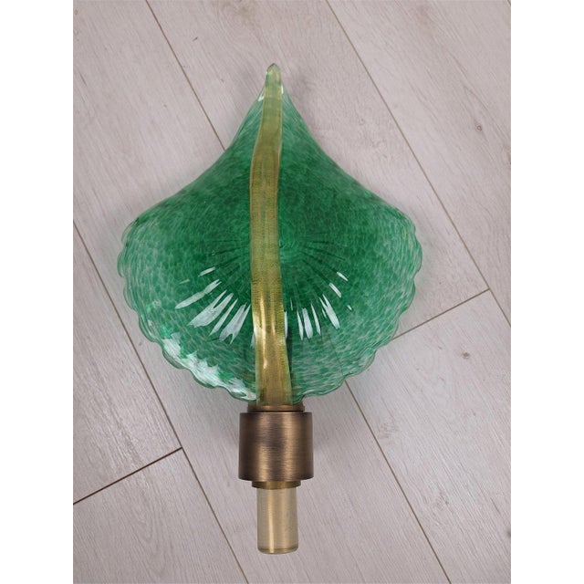 1990s Large Wall Light in Brass and Murano Glass, 1990s For Sale - Image 5 of 5