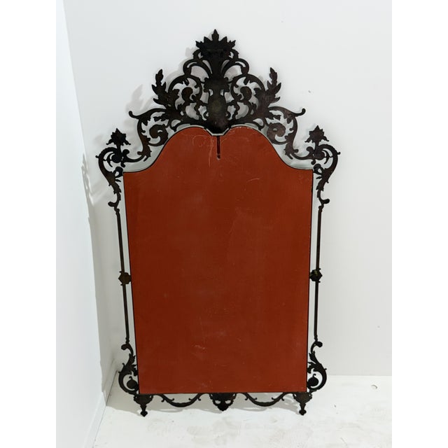 Large Mid-Century Italian Brass Mirror, 1950 For Sale - Image 9 of 10