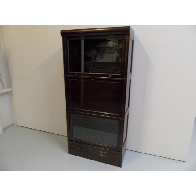 Vintage Mahogany Stackable Bookcase with Bar, 1960s For Sale - Image 12 of 12