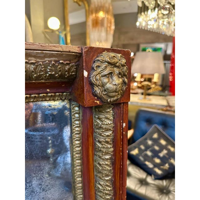 Late 19th Century Italian Empire Gilt Pier Mirror, 1880 For Sale - Image 5 of 12