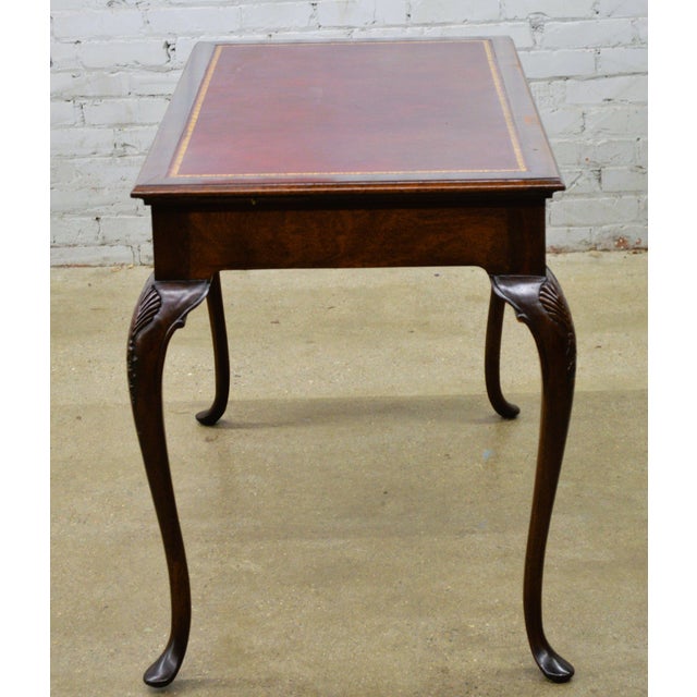 Romweber Thornhill House Collection Carleton Varney Norris Wakefield Mahogany Leather Writing Desk For Sale In Cincinnati - Image 6 of 17