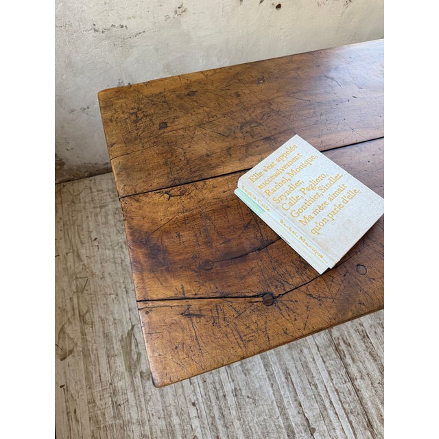 Antique Rustic Farmhouse Table in Walnut, 1900s | Chairish