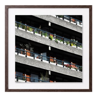 “Barbican 01” Giclee Archival Pigment Print 24x24 Framed in Walnut For Sale