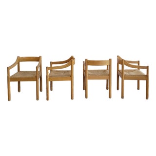1970s Carimate Chairs Attributed to Vico Magistretti, Set of 4 For Sale
