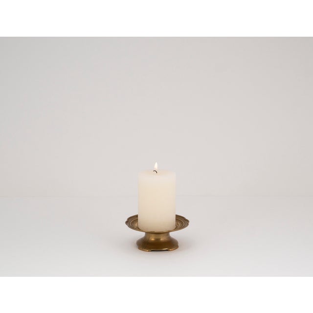 An impressive object of timeless durability: this heavy table or altar candlestick from the 1960s captivates with its...