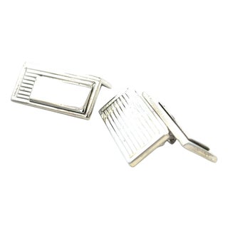 1990s Pair of Gucci Estate Cufflinks Sterling Silver For Sale