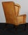 Wood Danish Leather Lounge Chair with Baroque Style Legs, 1930s For Sale - Image 7 of 8