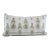White and Silver Embroidered Mughal Style Throw Pillow For Sale