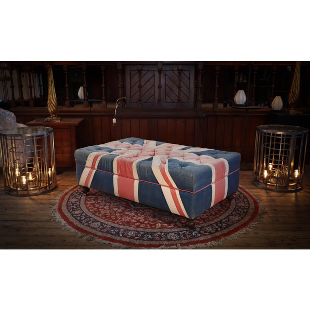 Westminster Buttoned Ottoman by Timothy Oulton Halo, 2010s For Sale - Image 4 of 16