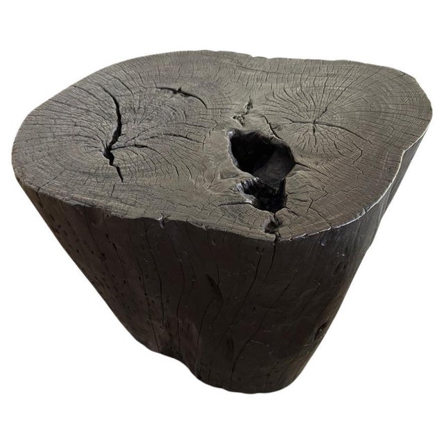 Beautiful charred mango wood coffee table or side table. Charred, sanded and sealed revealing the beautiful wood grain....
