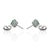 Solid Silver Oval Cut Emerald May Birthstone Solitaire Stud Earrings, a Pair For Sale - Image 10 of 12