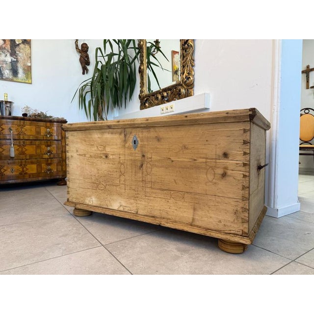 Farmhouse Chest in Wood, 1850s For Sale - Image 10 of 10