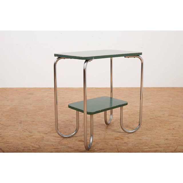 Steel Tube Console in Chrome-Plated Steel Tube and Plywood For Sale - Image 13 of 16