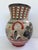 Vintage Mexican Folk Art Hand-Painted Pottery Vase With Rabbits & Handles For Sale - Image 4 of 12