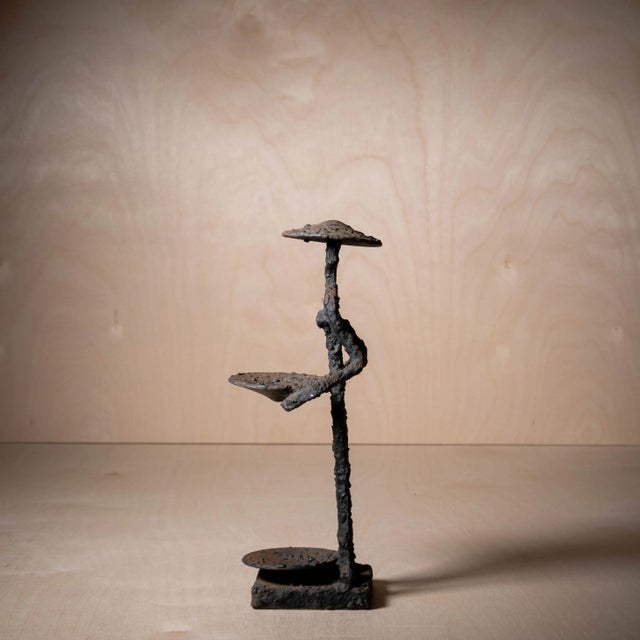 Mid 20th Century Mid 20th Century Vintage Cast Iron Brutalist Sculpture For Sale - Image 5 of 12
