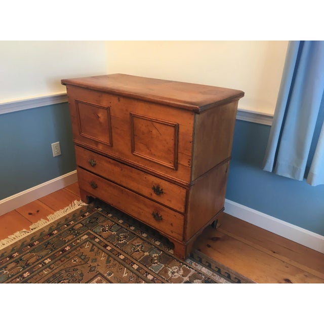 Antique Pine Blanket Chest With Drawers, 19th Century, Possibly Southern Pine For Sale - Image 4 of 12