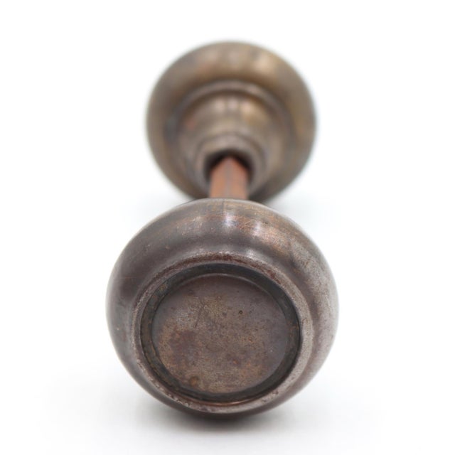 Pair of Vintage 1.875 In. Concentric Steel Passage Door Knobs For Sale - Image 4 of 5