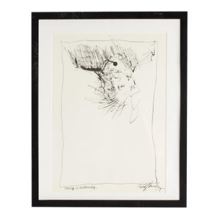 “Seeing in Believing” Ink Drawing by James L. Bruch For Sale