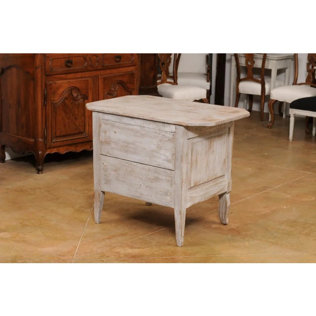 Small Swedish Transitional 1790s Painted Sideboard with Drawer and Double Doors For Sale - Image 11 of 12