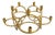 Mid-Century Modern Sculptural Brass 10-Light Ring Candelabra, 1960s For Sale