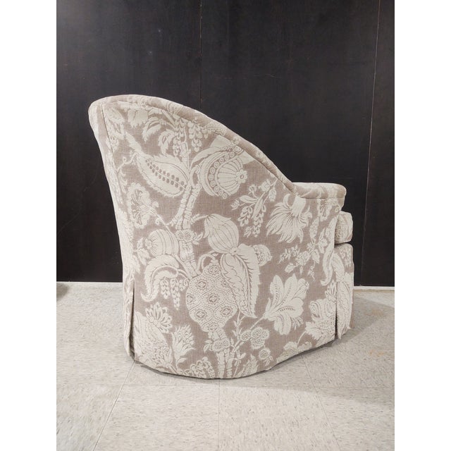 Tan Vintage Barrel Back Club Chairs-a Pair For Sale - Image 8 of 9