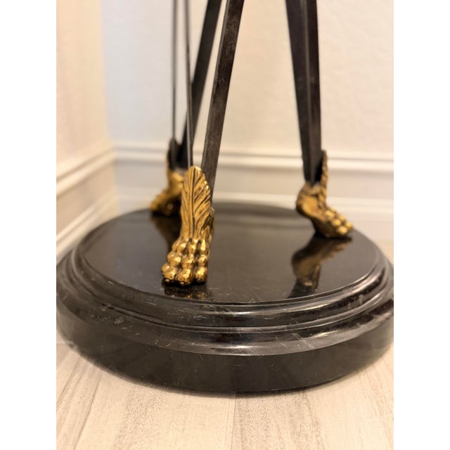 Hollywood Regency Maitland-Smith Pedestal Plant Stand For Sale - Image 3 of 10