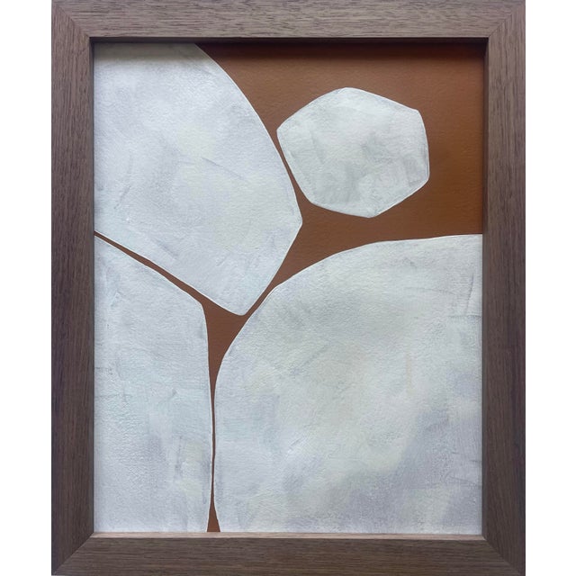2026 Contemporary Set of Nine Abstract Paintings in Sienna on Cotton Paper by Artist r.k. Red For Sale - Image 11 of 13