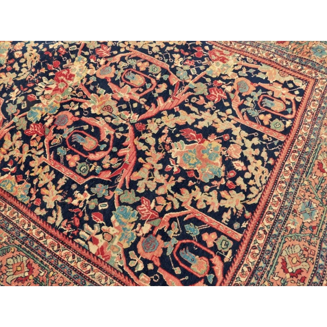 1920s Antique Persian Tabriz Rug-4'7"x 6'6" For Sale - Image 9 of 12