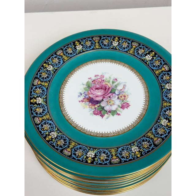 Circa 1980's Bavarian Porcelain Dinner Plates, Set of Twelve For Sale - Image 4 of 13